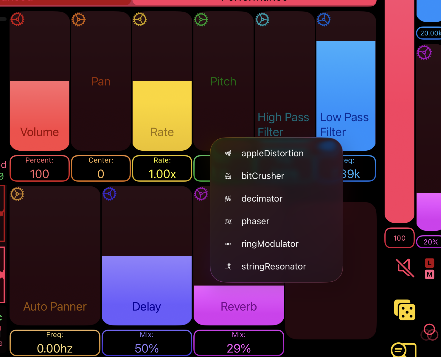 Samposium Effects Interface